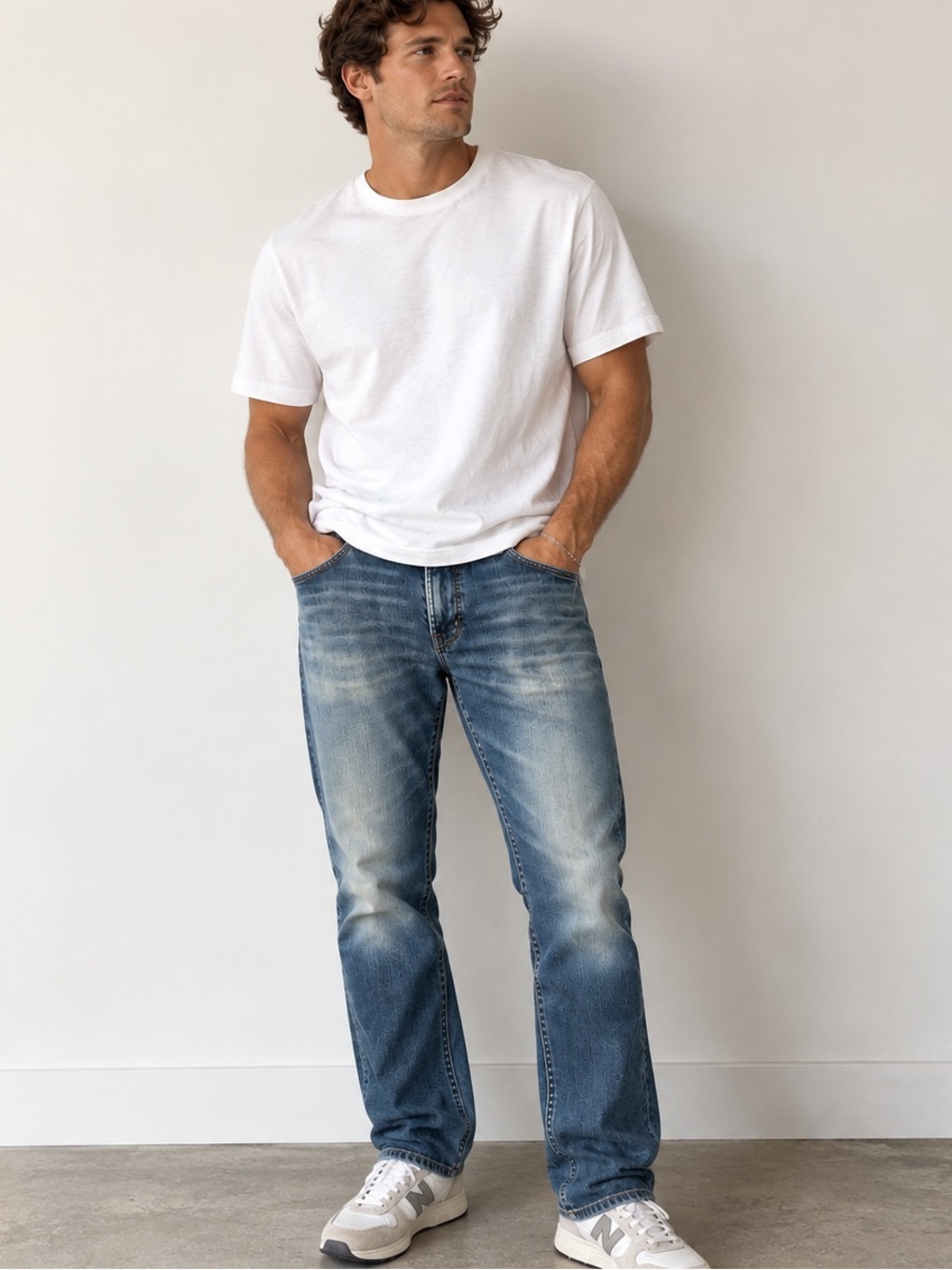 AG Adriano Goldschmied Men’s Jeans 34x32 Made USA Faded Stretch Straight Leg